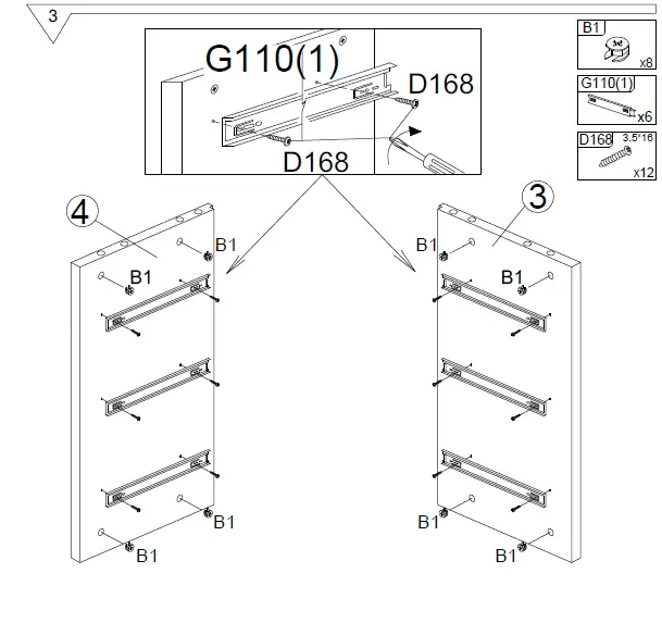 Home 34 cm Affair Bathroom Cabinet Westa-7