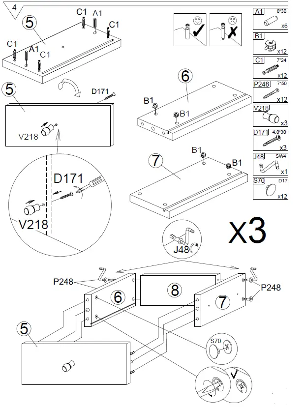 Home 34 cm Affair Bathroom Cabinet Westa-8