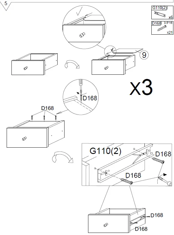 Home 34 cm Affair Bathroom Cabinet Westa-9