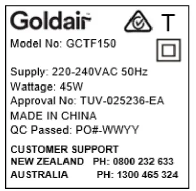 Goldair-GCTF150-81cm-Tower-Fan-3