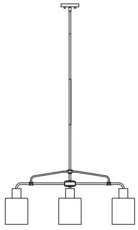 HAMPTON BAY 65146 3 Light Chandelier