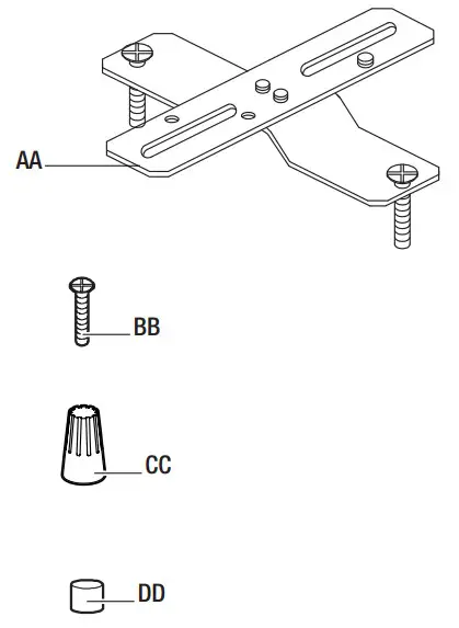 HAMPTON BAY 65146 3 Light Chandelier - HARDWARE INCLUDED