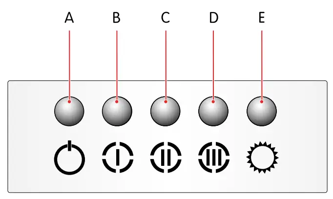ELVITA CSF3600X Cooker Hood - Controls