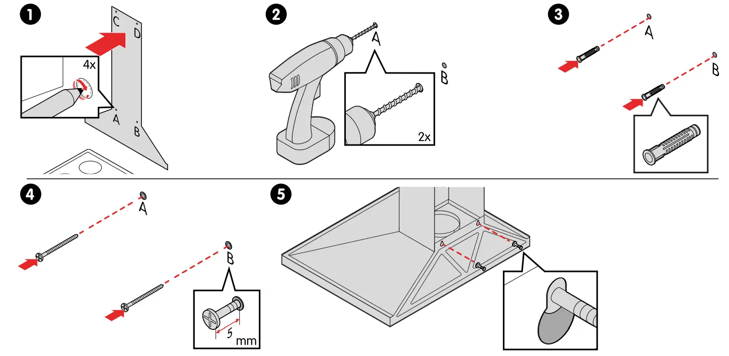 ELVITA CSF3600X Cooker Hood - Mount the cooker
