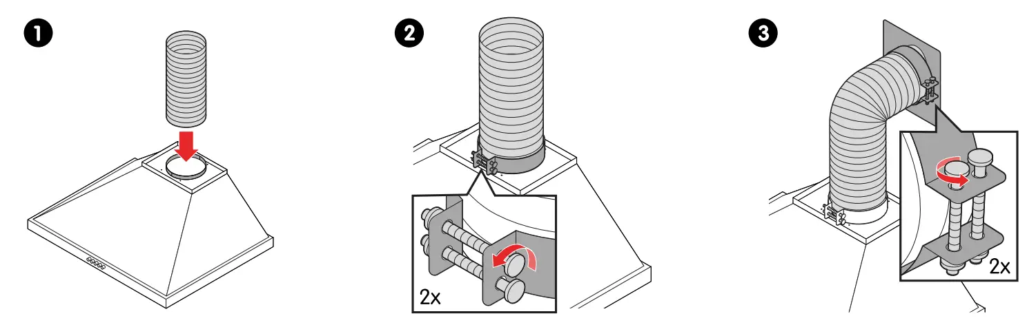 ELVITA CSF3600X Cooker Hood - contain smoke