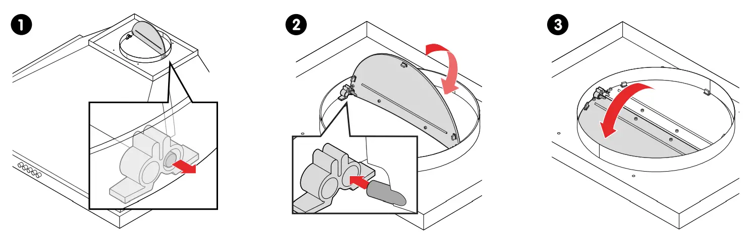 ELVITA CSF3600X Cooker Hood - flaps