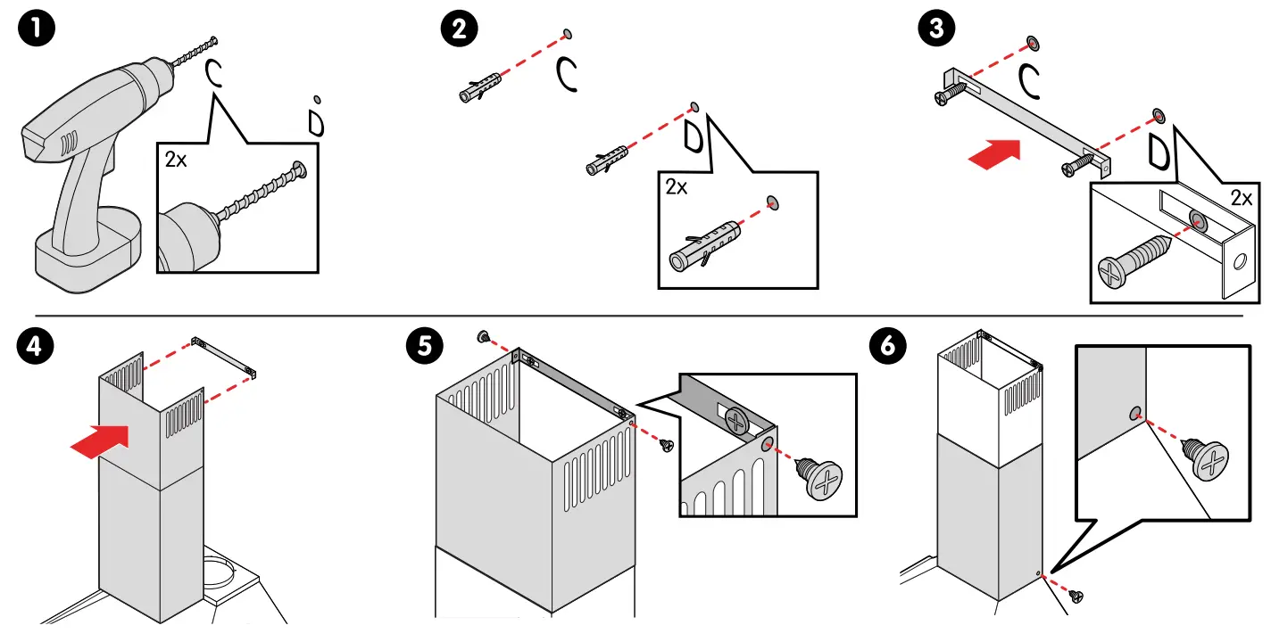 ELVITA CSF3600X Cooker Hood - without filter