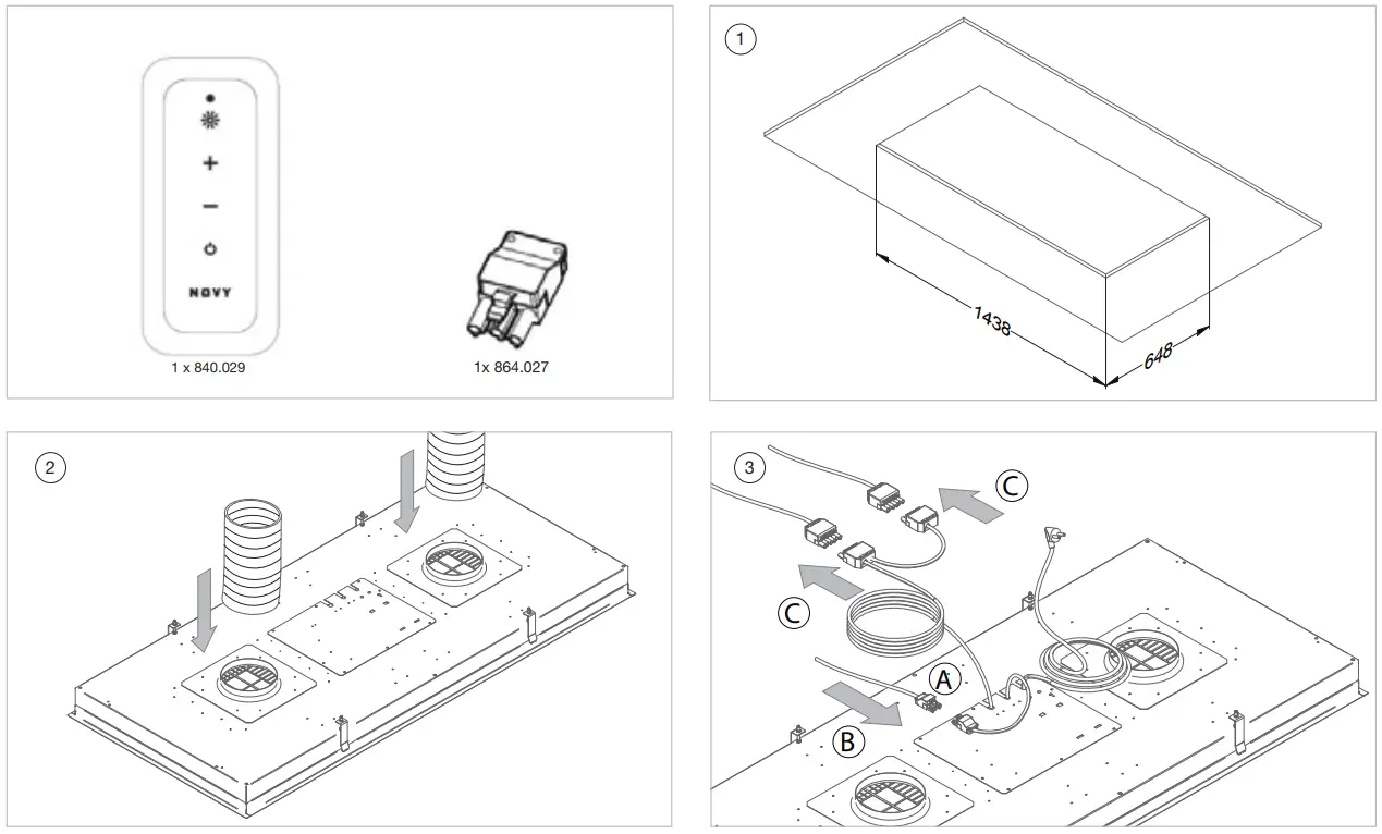 NOVY 855 Maxi Pureline Ceiling Unit - fig 1