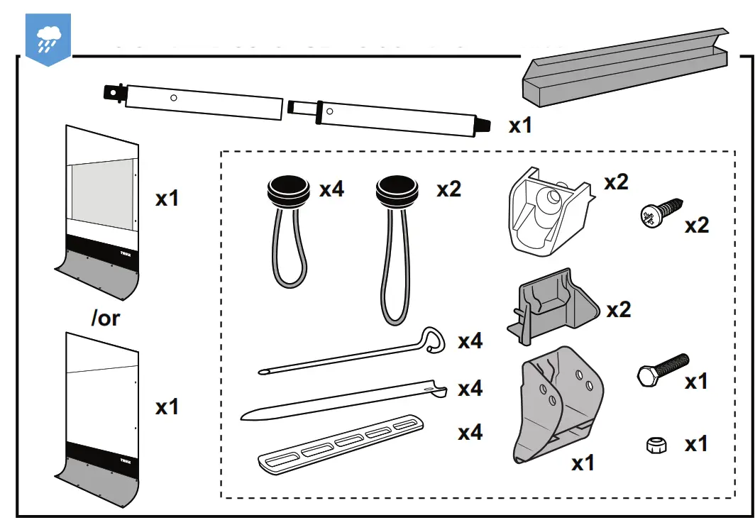 THULE 306515 Rain Blocker G2 Side Fig3