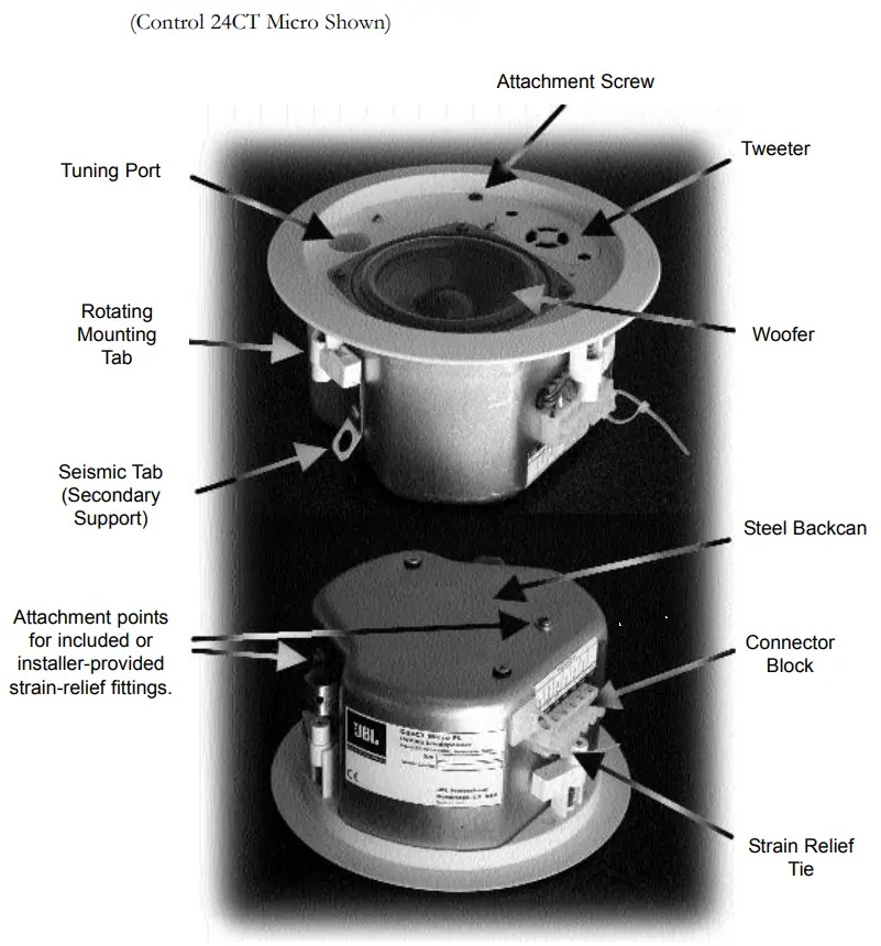 JBL Control 24C Control Contractor Ceiling Loudspeakers - fig 1