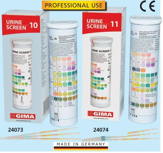 GIMA URINE SCREEN VISUAL STRIPS