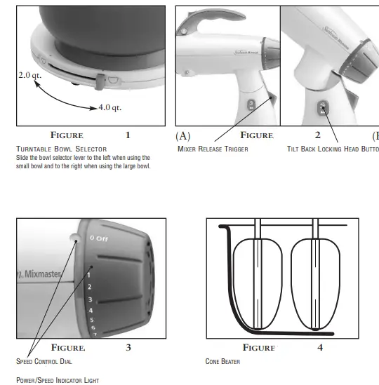 Sunbeam-2370-12-Speeds-Mixmaster-Stand-Mixer-Instruction-fig-4
