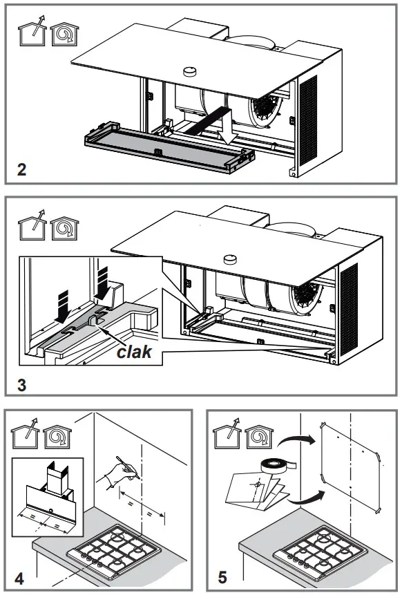 Bauknecht DBHVA Built-in Extractor Hood - fig3