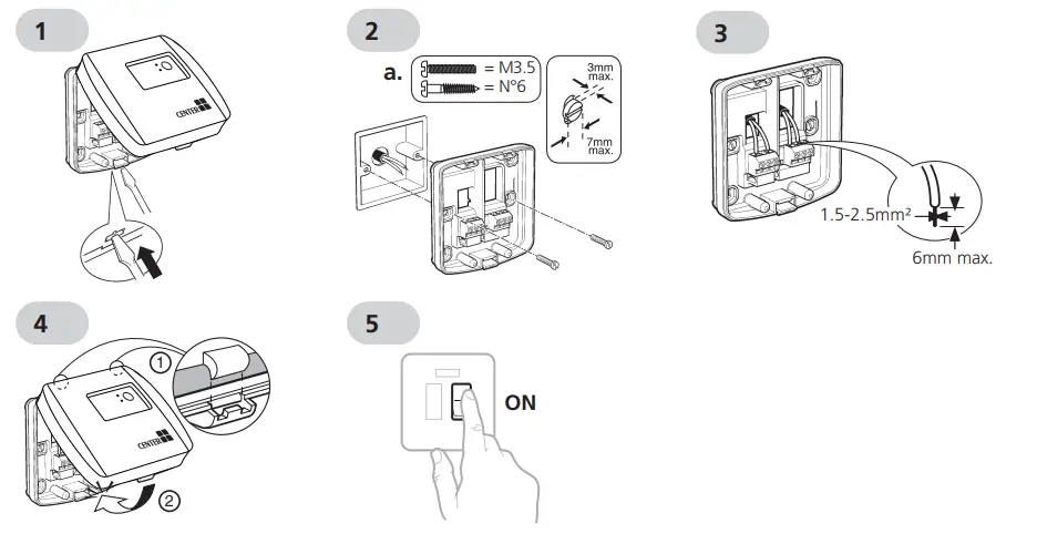 CENTER EHE0200322 RF Wireless 7 Day-Programmable-Thermostat-2