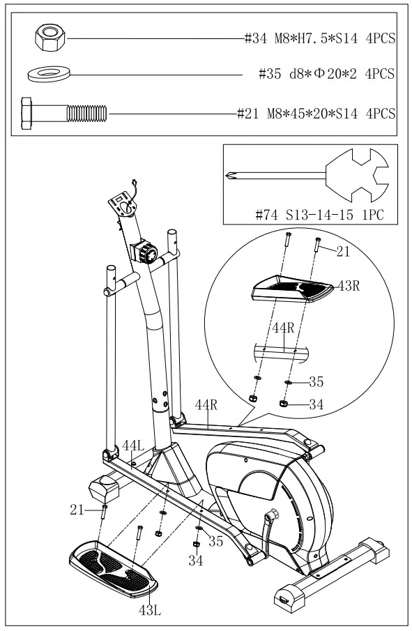 snode E16 Elliptical Machine - 7