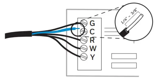 Honeywell T9 Smart Thermostat RCHT9510WFW2019 - Connect the unused wire to the C-terminal