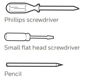 Honeywell T9 Smart Thermostat RCHT9510WFW2019 - Tools you will need1