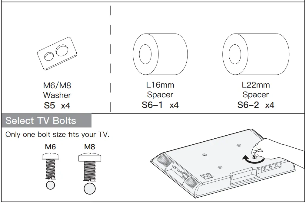 PERLESMITH TV Stand PSFS04 - Bolts