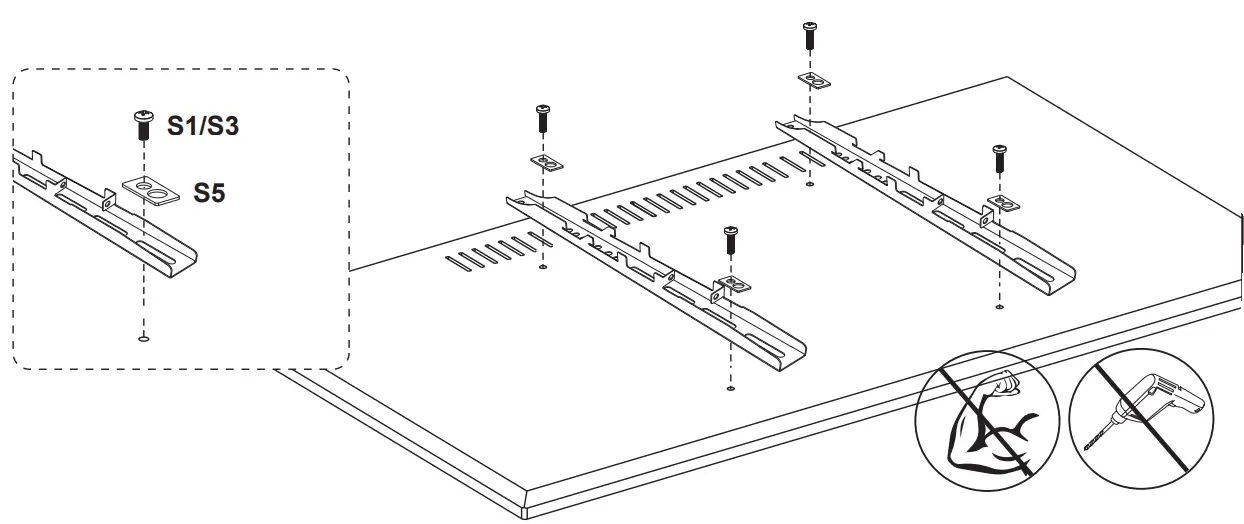 PERLESMITH TV Stand PSFS04 - Flat Back