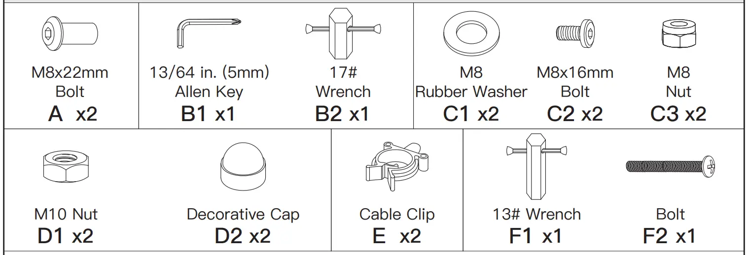 PERLESMITH TV Stand PSFS04 - Hardware