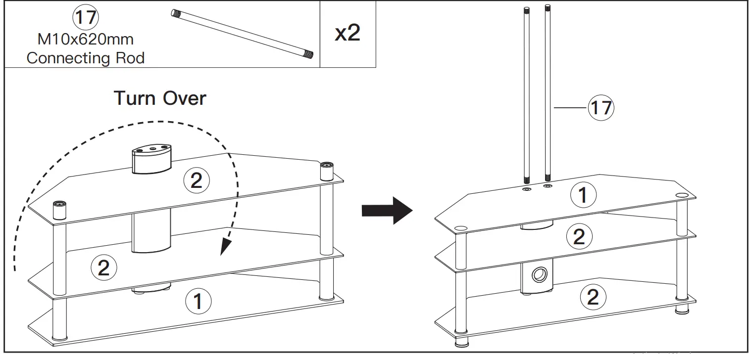 PERLESMITH TV Stand PSFS04 - Step 5