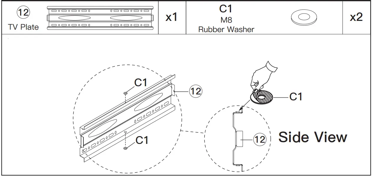 PERLESMITH TV Stand PSFS04 - Step 7