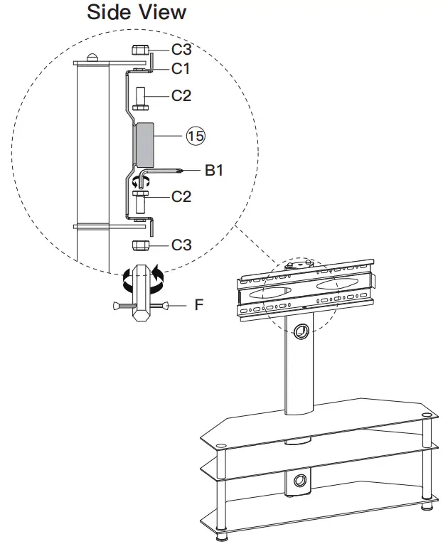 PERLESMITH TV Stand PSFS04 - Step 8B
