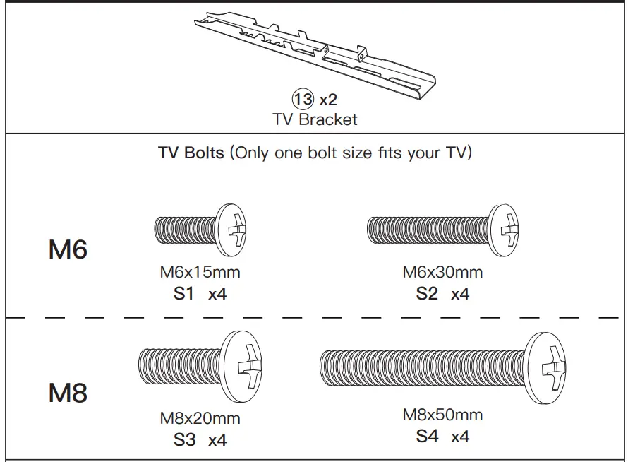 PERLESMITH TV Stand PSFS04 - Step 8M6