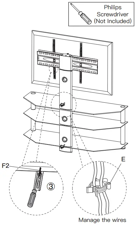 PERLESMITH TV Stand PSFS04 - Step 9B