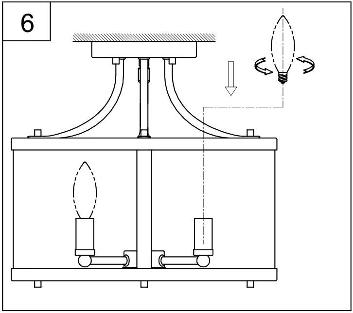 PROGRESS LIGHTING P350231 Three Light Semi Flush Mount - Figure 8
