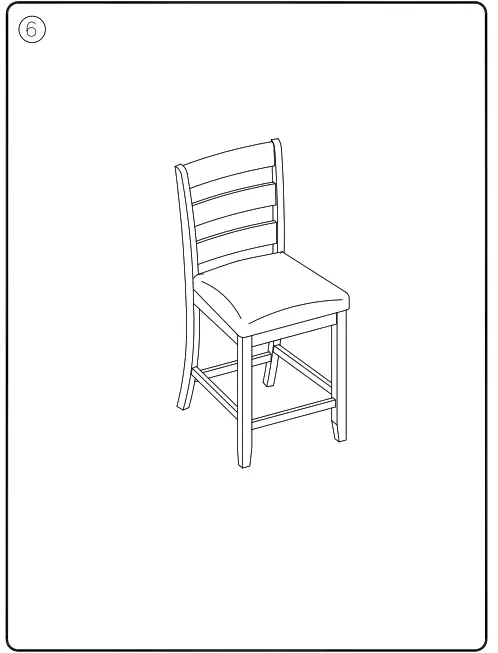 ASHLEY D397124 Rokane Counter Height Ladderback Bar Stool - 4