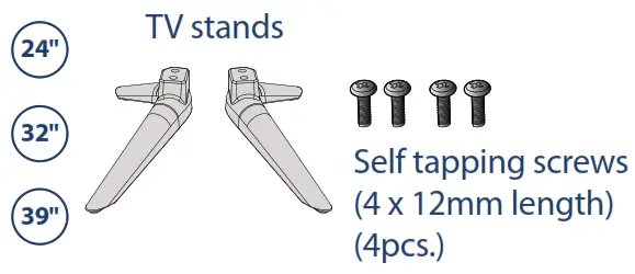INSIGNIA NS-24DF310NA21 39 60Hz LED TV - TV stands