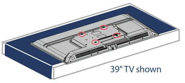 INSIGNIA NS-24DF310NA21 39 60Hz LED TV - WALL MOUNT