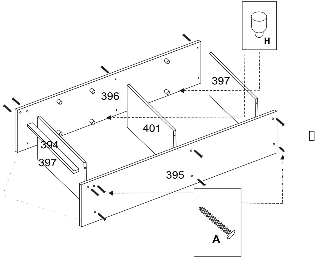 Doripel SP 4099 ARMÁRIO Multipurpose 2 Doors Ibiza - Step 1