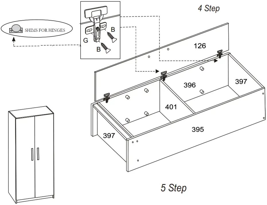 Doripel SP 4099 ARMÁRIO Multipurpose 2 Doors Ibiza - Step 4