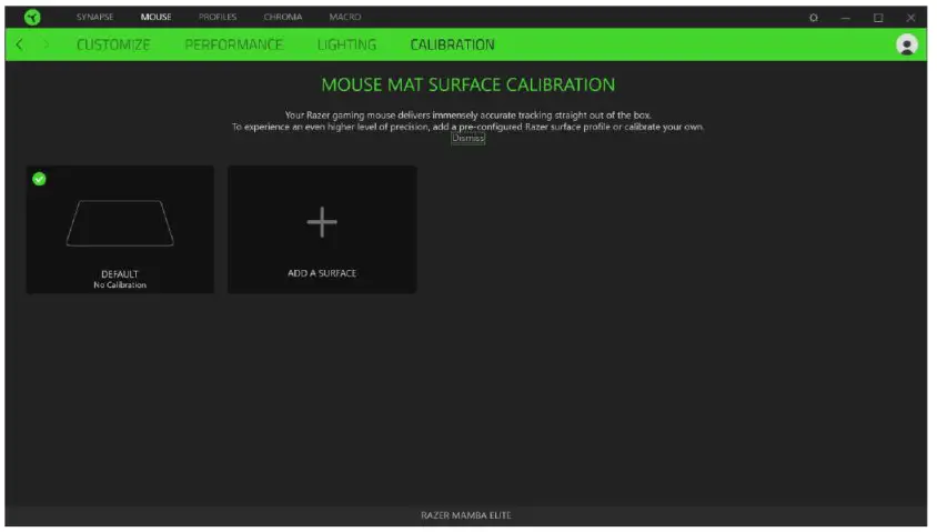 RAZER MAMBA ELITE Gaming Mouse User - Calibration