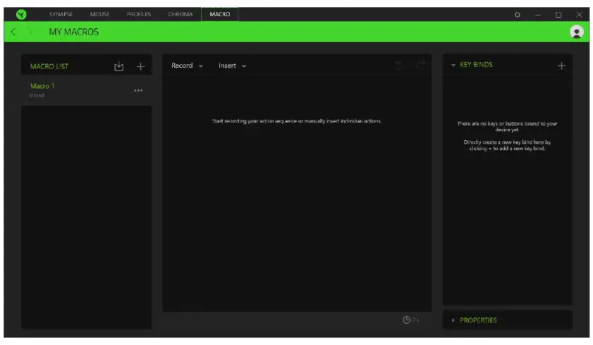 RAZER MAMBA ELITE Gaming Mouse User -MACROS
