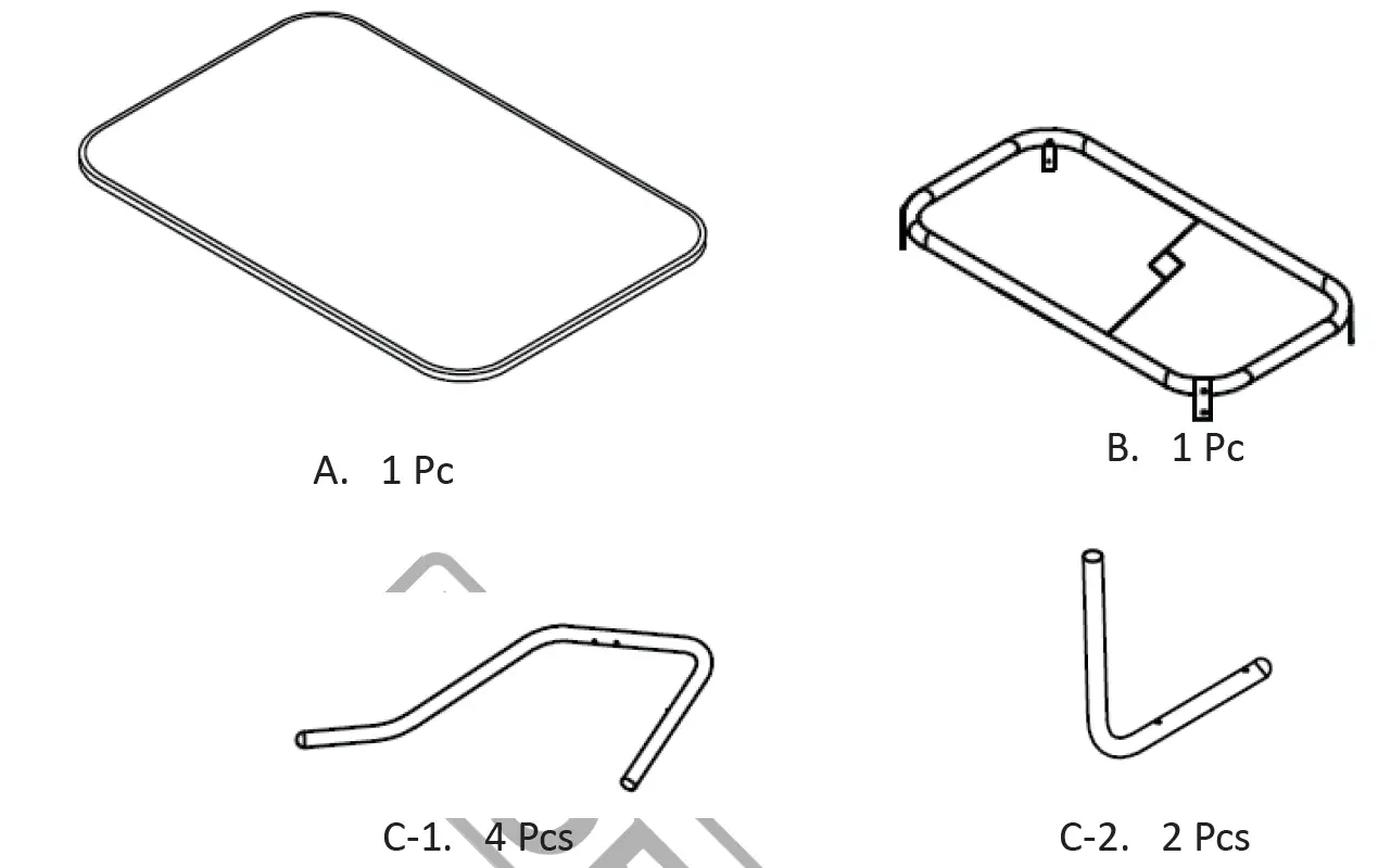 BORMANN BSP1140 Outdoor Metal Table with Glass Surface 3