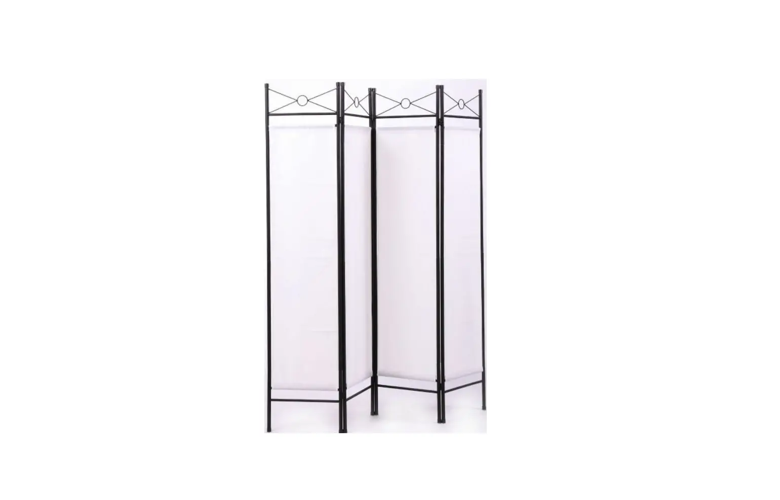 Jaxsunny Hg61n0986 Fabric White Room Divider With Trifold Partition Screen User Manual