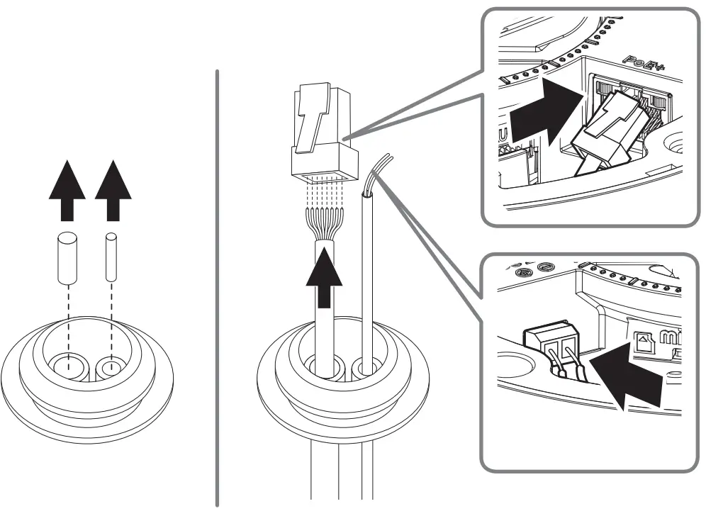 WISeNeT ONV-9081R Network Camera - cable bushing
