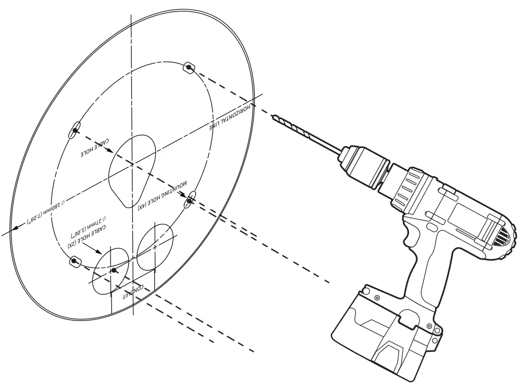 WISeNeT ONV-9081R Network Camera - drill holes