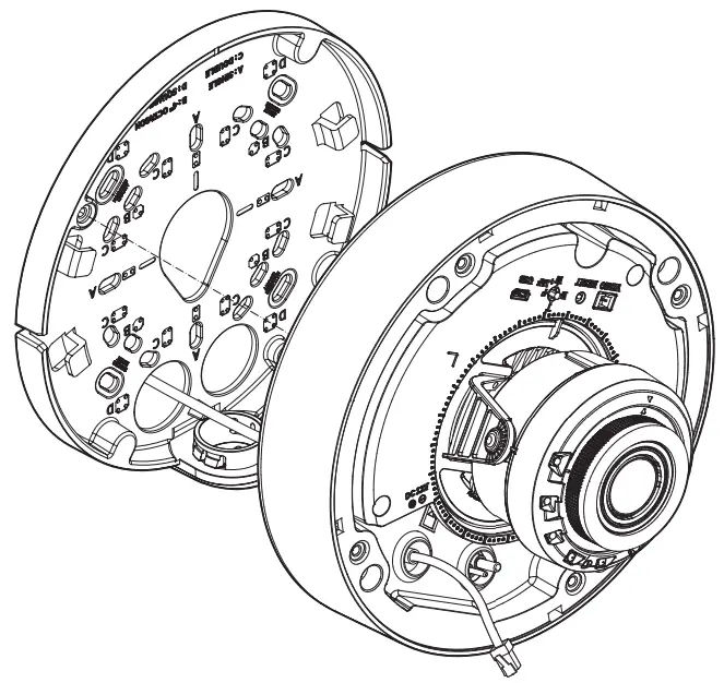 WISeNeT ONV-9081R Network Camera - mount plate 3