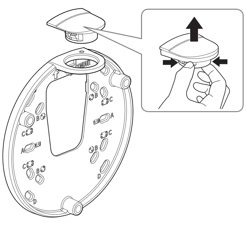 WISeNeT ONV-9081R Network Camera - mount plate 5