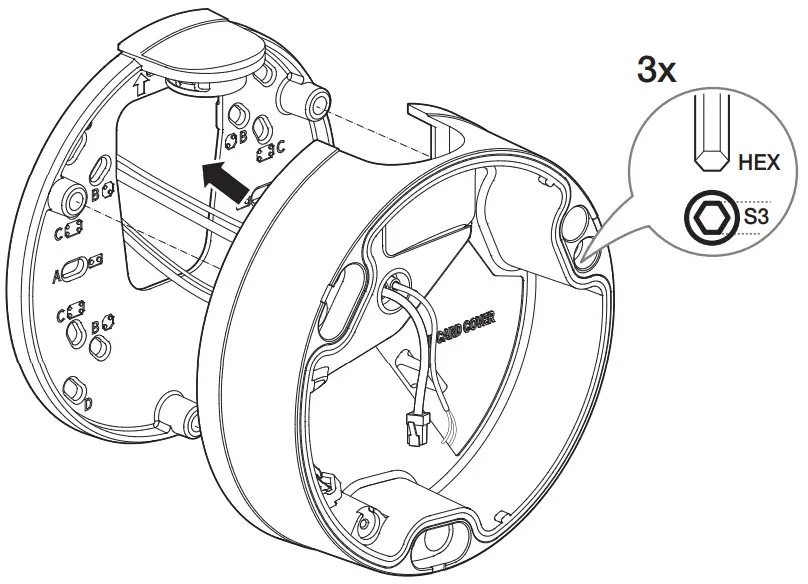 WISeNeT ONV-9081R Network Camera - mount plate 7