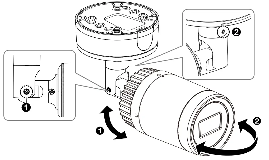 WISeNeT ONV-9081R Network Camera - using a bracket