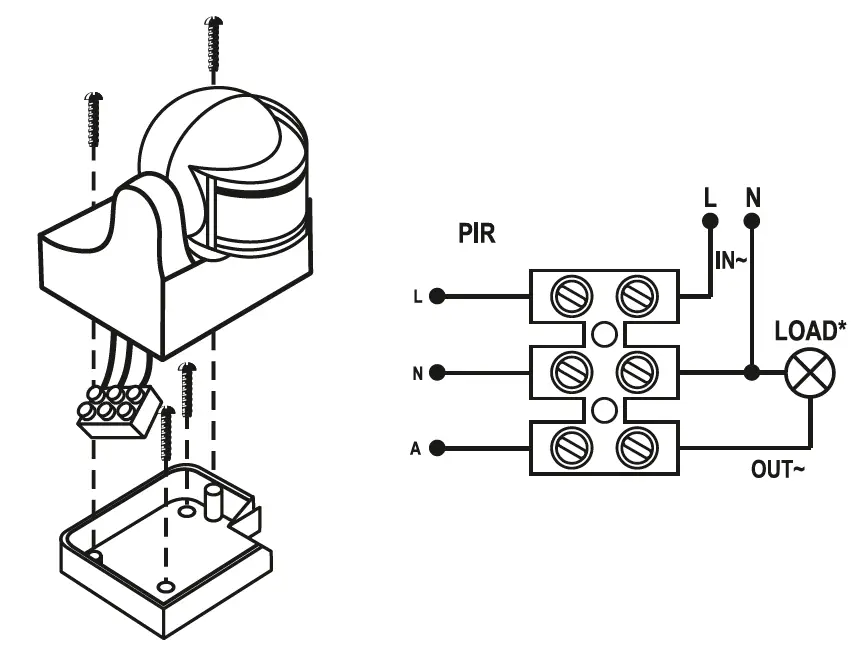 SOMOGYI PIR 04WH Motion Sensor Wall 1