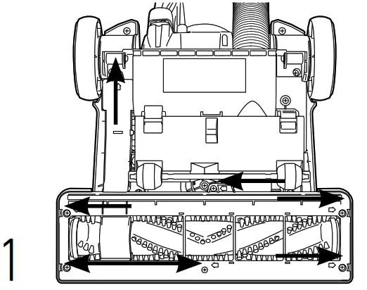 Hoover UH75200 High Performance Swivel XL Pet Upright Vacuum Cleaner - CLEAN BRUSH ROLL 1