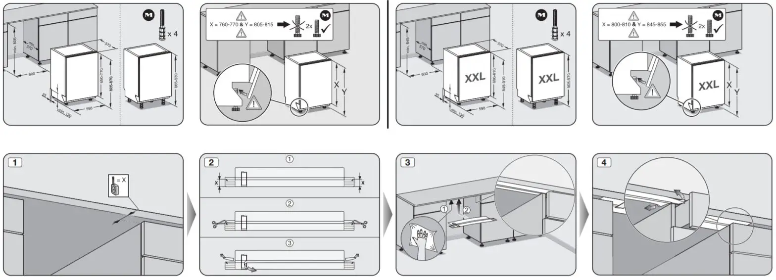 Miele G7154SCVI Fully Integrated Dishwashers-M