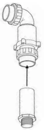 Atlantic PV18EXT Water Gardens Extensions Owner’s Manual - Use a small piece of sandpaper to smooth out the cut end of the discharge pipe