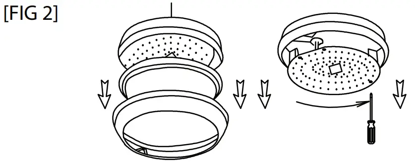 V-TAC VT-14 14W LED Ceiling Dome Light - INSTALLATION2